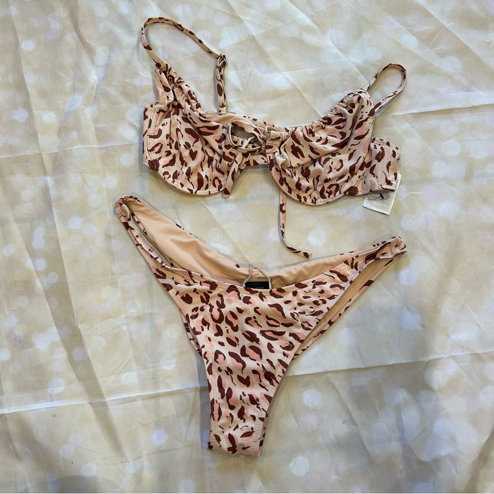 Cotton On Underwire Bikini Cheetah Set